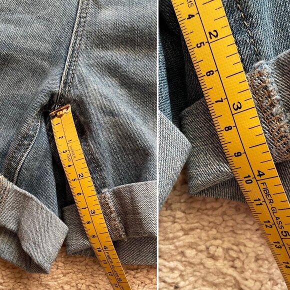 ANA A New Approach Womens Jean Denim Shorts Sz 32 14P Distressed Folded Hem - Picture 7 of 8